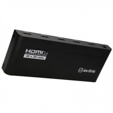 4K HDMI 2.0 4 Way Splitter 1 Device to 4 Displays 3840 x 2160 60Hz Slimline