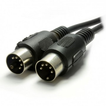 MIDI 5 Pin DIN Plug to 5 Pin DIN Plug Cable 6m Black