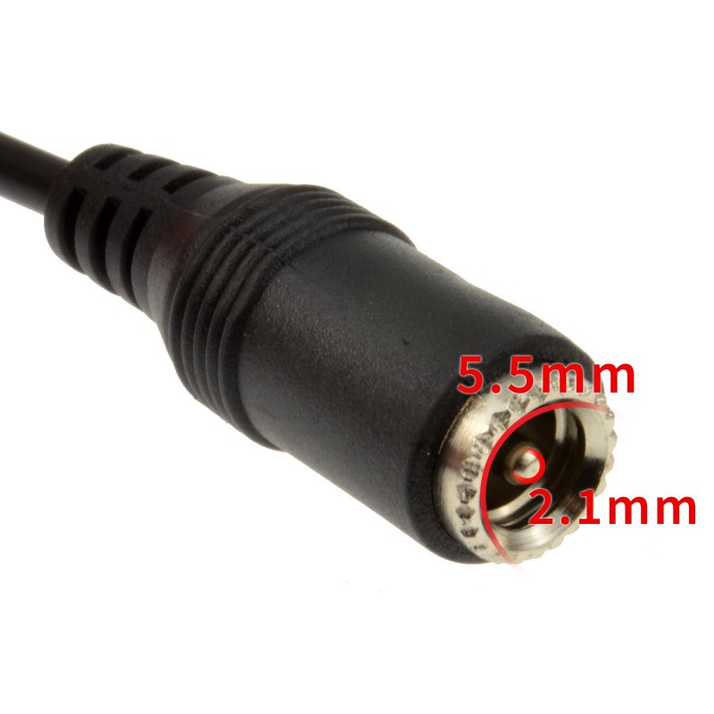 12V DC connectors 5.5 x 2.1mm DC Power Pigtail Cable Male Female Connector  for CCTV Security Camera Power Adapter Length 25CM