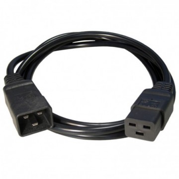 C19 Plug to C20 Socket Server/UPS Extension Cable 16A 250V 2.5m Black