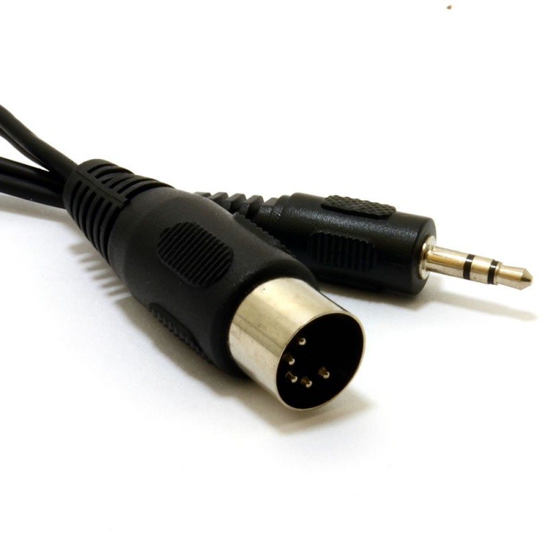 Din 5 Pin Din MIDI Male To 3.5mm Male Plug Stereo Jack Audio Adapter Cable  5FT