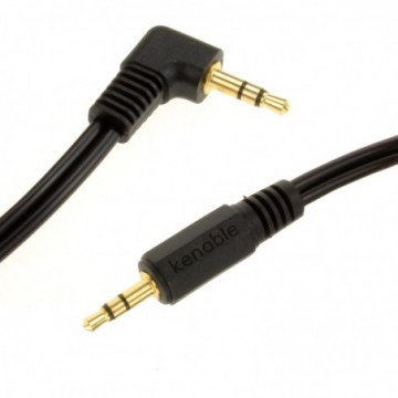 3.5mm Right Angle Male Jack to Jack Stereo Audio Cable  0.5m 50cm