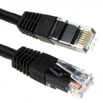 Ethernet Network Cable Cat6 GIGABIT RJ45 COPPER Internet Patch Lead Black 0.5m