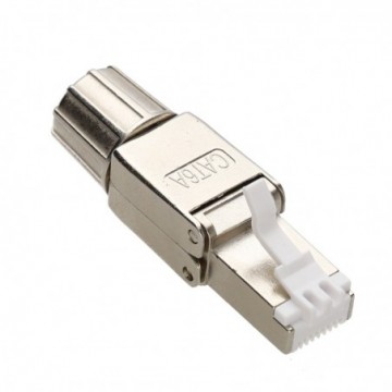 40GIG IDC to RJ45 Connector for Cat6a Solid Cable Tool-less Plastic Clip