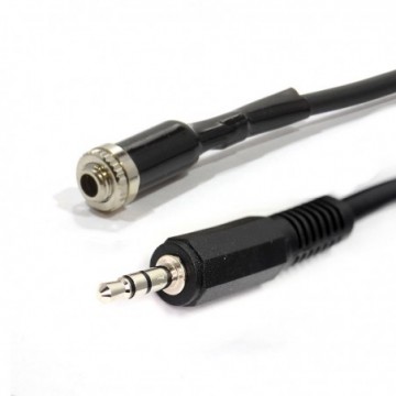 3.5mm Stereo Panel Mount Socket to 3.5mm Jack Plug Cable Lead 2m