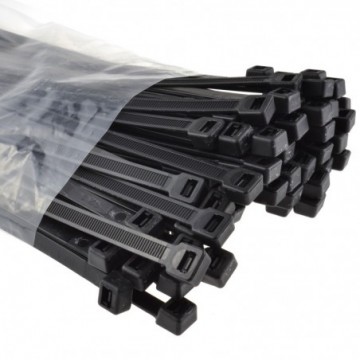 Black Cable Ties 450mm x 9mm Nylon 66 UL Approved [100 Pack]