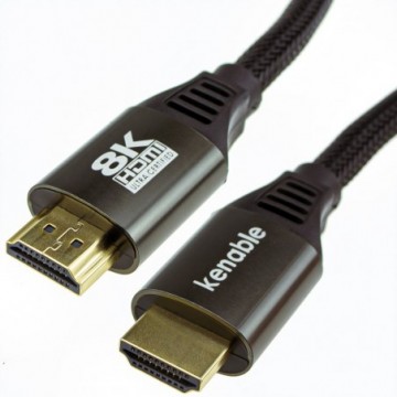 Certified Ultra High Speed HDMI 2.1 Cable 8K@60/4K@120 48Gbps Metal Plugs 1m