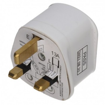 Rewireable SURGE PROTECTED 3 Pin UK Mains Plug Fitted 13A Amp Fuse White