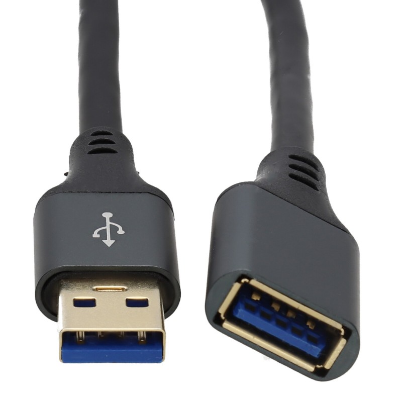 kobling invadere sikkerhedsstillelse PRO Metal USB 3.0 20AWG High Speed Cable EXTENSION Lead A Plug to Socket 2m