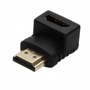 Aura HDMI v2.0 4K 60Hz 90 Degree Right Angled Video Adapter Gold Plated