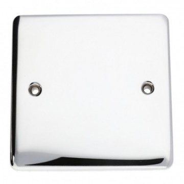 DETA VE1200CH 1G Single Gang Blanking Plate Wall Slimline Faceplate Chrome