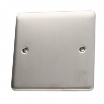 DETA VE1200SS 1G Single Gang Blanking Plate Wall Faceplate Stainless Steel