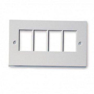 RJ45 Face Plate Wall Socket Quad 4 Port for RJ45 LJ6C Jack Inserts