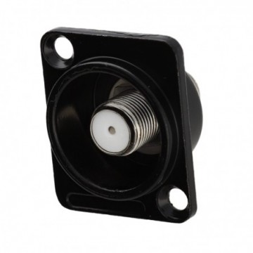 Brushed Aluminium F Type Satellite Wall Faceplate D-Series Chasis Mount Insert