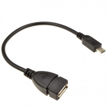 OTG USB On The Go Host Adapter Cable USB A Female to Micro B Black