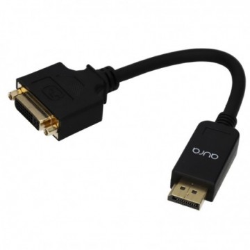 Aura DisplayPort v1.2 to DVI-I Video Adapter Fly Lead Converter Black