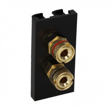 Aura Euro Module 2x Speaker Screw Terminal 2x Binding Post Gold Plated Black