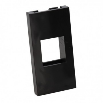 Aura Euro Module to 1x Keystone Module Converter for Unshuttered FacePlate Black
