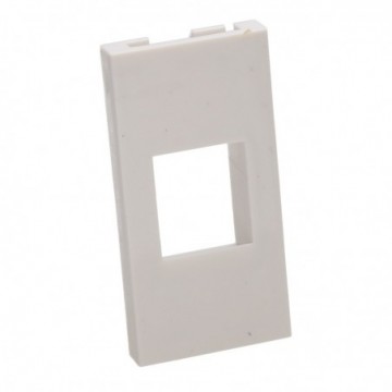 Aura Euro Module to 1x Keystone Module Converter for Unshuttered FacePlate White