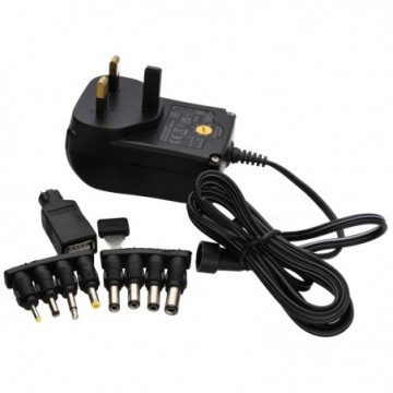 3V to 12V Universal UK Mains Power Supply PSU 1.5A 18W with 8 Adapter Plugs