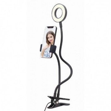 Selfie Ring USB LED Light Social Media Video/Photo & Phone Holder 10 Settings