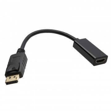 DisplayPort Male Plug to HDMI Female Socket Converter Low Profile Adapter 15cm