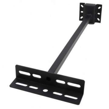 LED Floodlight Extension Arm Bracket with Cable Management 560mm length Black