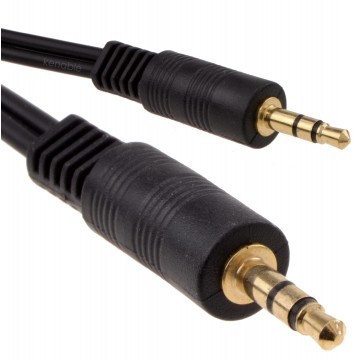 3.5mm Stereo Jack to Jack Audio Cable Lead Gold  3m