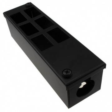 GOP/POD Metal Box with Vertical Cut-Outs for 6 x 6C Outlets and 25mm Cable Entry