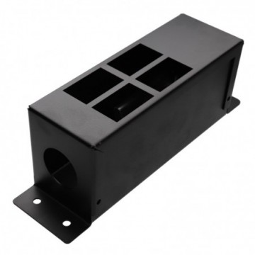 GOP/POD Metal Box with Vertical Cut-Outs for 4 x 6C Outlets and 32mm Cable Entry