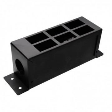 GOP/POD Metal Box with Vertical Cut-Outs for 6 x 6C Outlets and 32mm Cable Entry