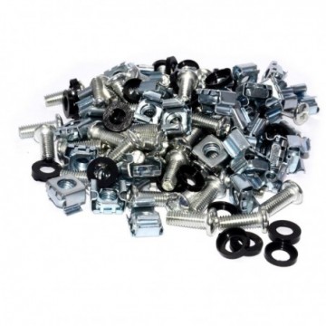 Rack Fixing Set M6 Captive/Cage Nuts/Bolts & Washers for Cabinet [50 Pack] Zinc