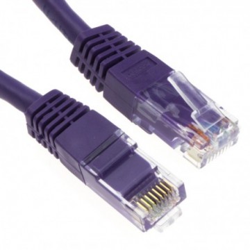 Ethernet Network Cable Cat6 GIGABIT RJ45 COPPER Internet Patch Lead Purple   1m