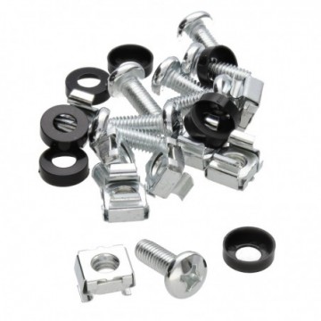 Rack Fixing Set M6 Captive/Cage Nuts/Bolts & Washers for Cabinet  [8 Pack] Zinc