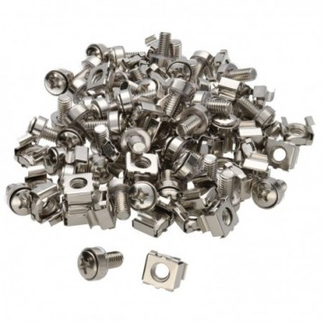 Heavy Duty Rack Fixing Set M6 Chrome Cage Nuts/Bolts & Metal Washers [50 Pack]