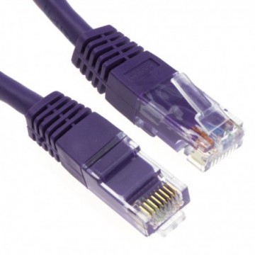 Ethernet Network Cable Cat6 GIGABIT RJ45 COPPER Internet Patch Lead Purple  1.5m