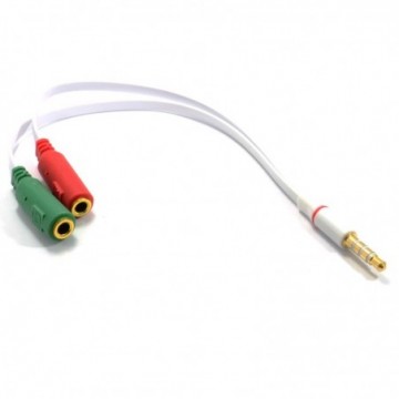 Headphone with Mic TRRS Converter 2 x 3.5mm Sockets to 3.5mm 4 Pole