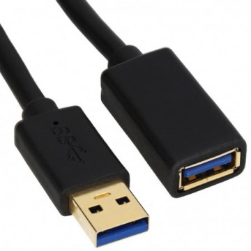 PRO USB 3.0 22AWG High Speed Cable EXTENSION Lead A Plug to Socket  0.5m