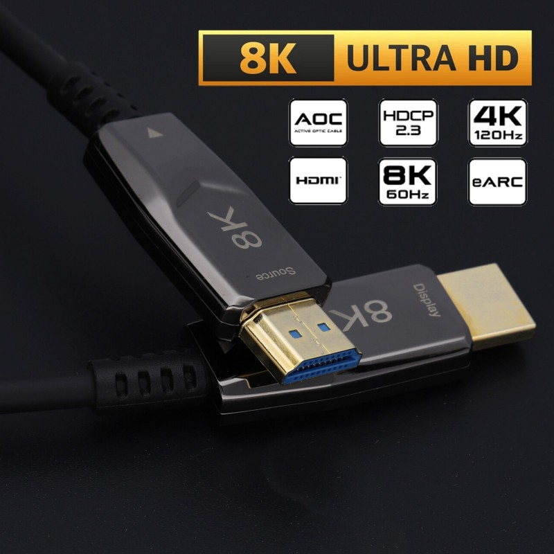 Câble Qnected® Active HDMI 2.1 10 mètres - 4K@120Hz, 8K@60Hz