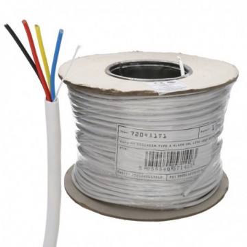 Aura 4 Core Type 1 Tinned Copper Alarm Cable ECA Euroclass LSZH 100m White