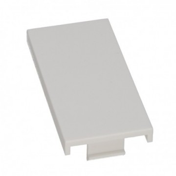 Euro Module Faceplate Blank/Spacer Insert 50mm x 25mm White Single Unit