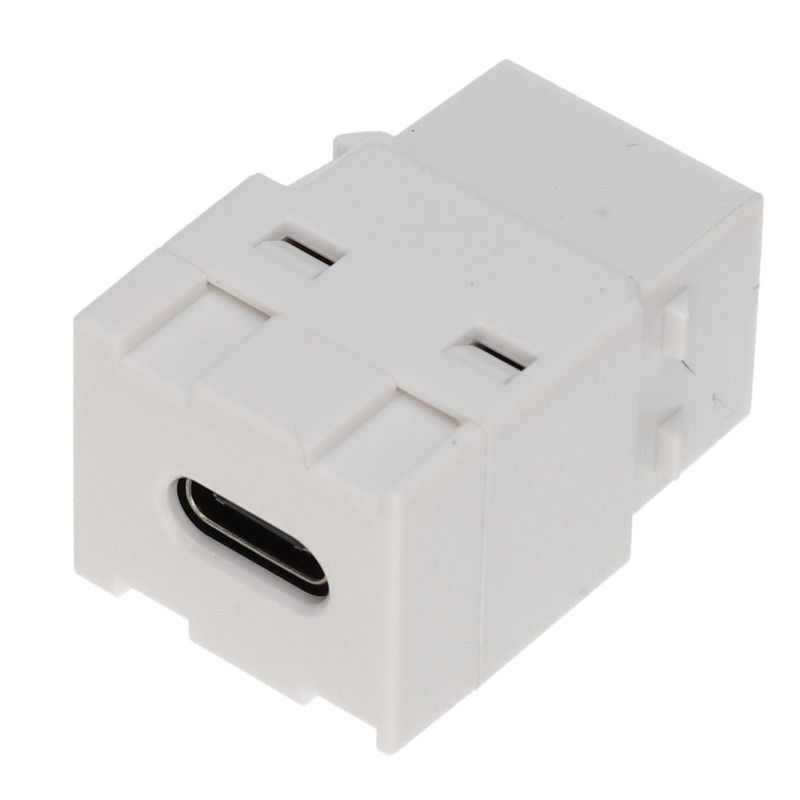 Keystone USB 3.1 Type C Gen2 Female to Female Coupler Adapter White
