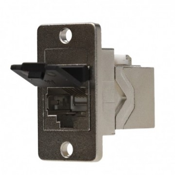 Keystone Cat5e Shielded FTP Pass Through RJ45 Panel Mount Coupler Adapter