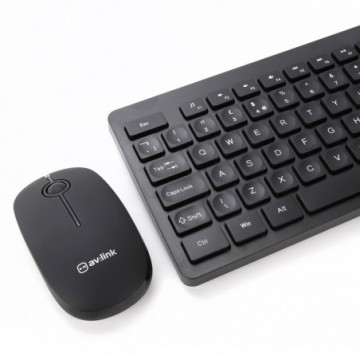 Deluxe Wireless Keyboard and Mouse Desk Set 2.4g 20m Range for PC/Laptop/Mac