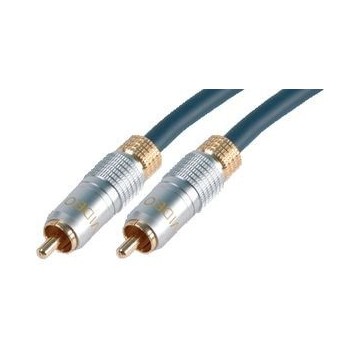 Ultra Pure OFC LOCKING Phono Plug to Plug Composite Cable GOLD 1.5m