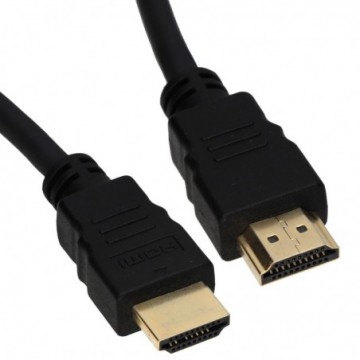 HDMI 2.0 4K  60Hz Low Smoke Zero Halogen Cable LSZH Lead Gold 1m Black