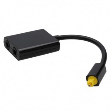 Fibre Optic TosLink Digital Audio Cable Splitter Split from 1 TV to 2 Devices