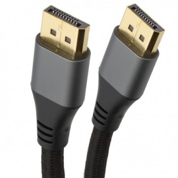 Pro Metal DisplayPort Male Plug to Plug Video Cable GOLD 4K 60Hz Braided 2m