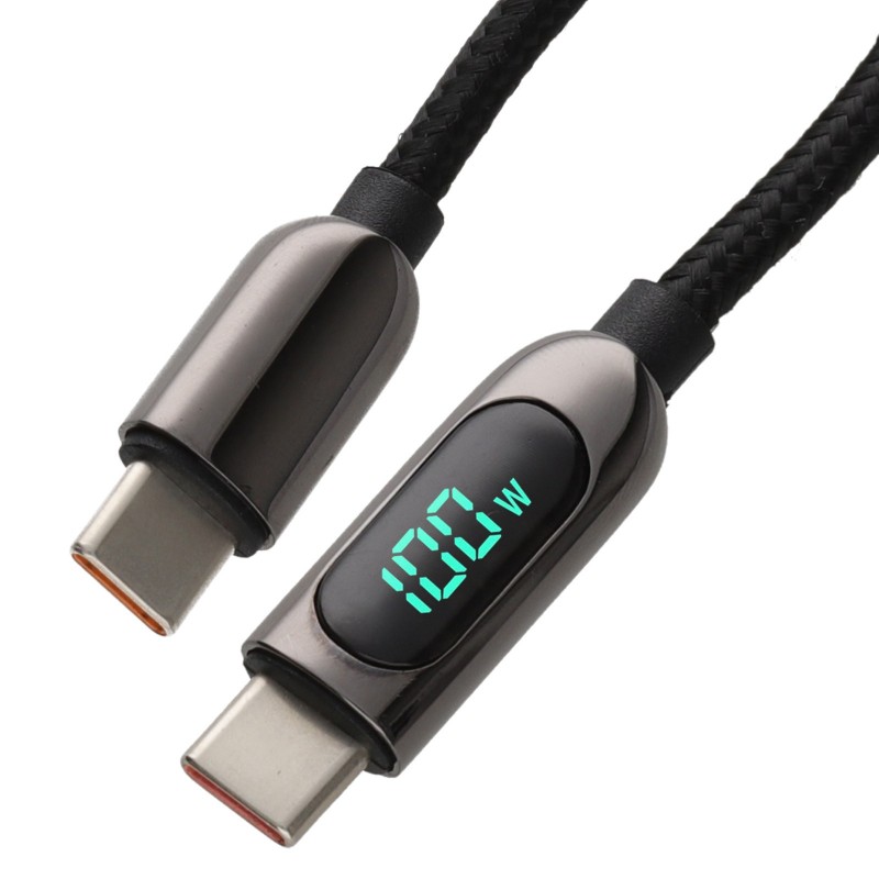 Power Display USB-C to USB-C Plug 100W (upto 20V 5A) Charger Cable 22AWG  Lead