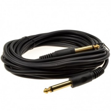 6.35mm 1/4inch Mono Jack Plug Guitar/Instrument/Patch Cable Gold  6m